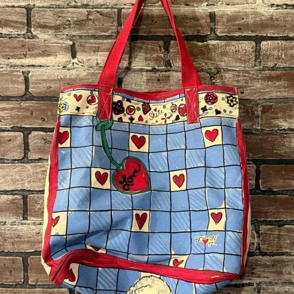 Brighton Love Sparkle Tote D30228 Tom Clancy Canvas Bag NWT $150 Retail